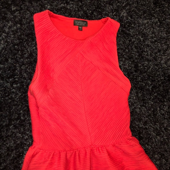 TOPSHOP Dress red orange Size 6 - Picture 5 of 6